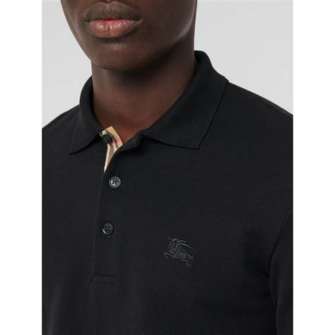 burberry long sleeve black|Burberry long sleeve polo men's.